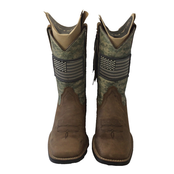 Ariat Mens Sport Patriot Western Boot Distressed Brown Sage  display picture 1